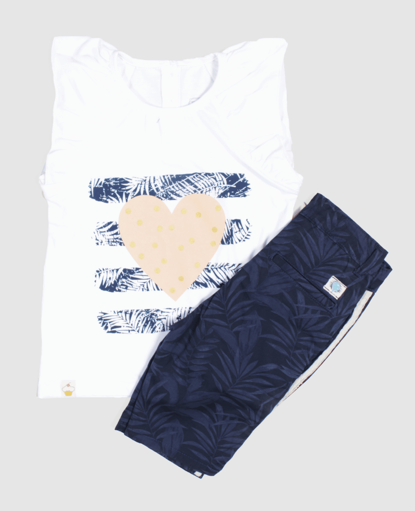 Girls Top With Shorts - Offspring