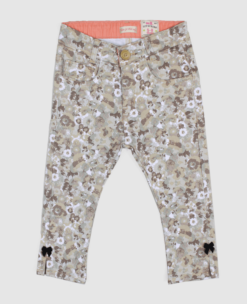 Girls 3Q Printed Capris - Offspring